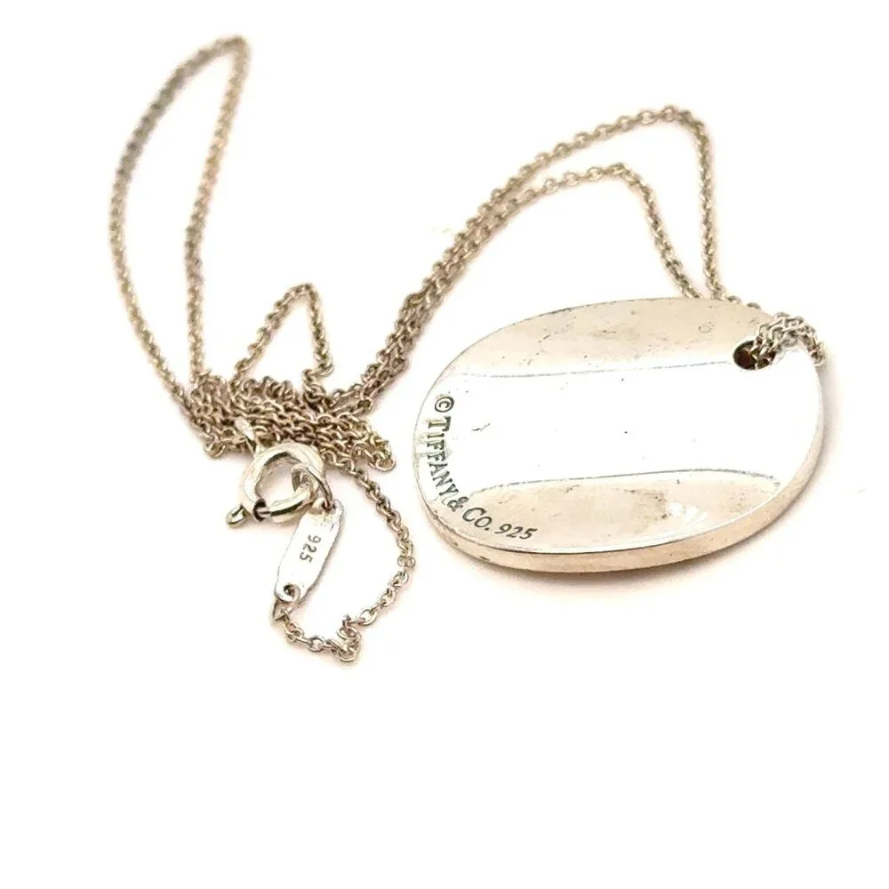 T&Co. 925 Script Circle Pendant‎ Necklace